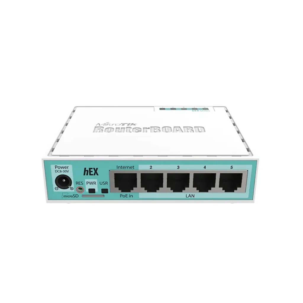 [RB750Gr3] Mikrotik RB750Gr3 hEX with Dual Core 880MHz MHz CPU, 256MB RAM, 5 Gigabit LAN ports, USB, RouterOS L4, plastic case, PSU