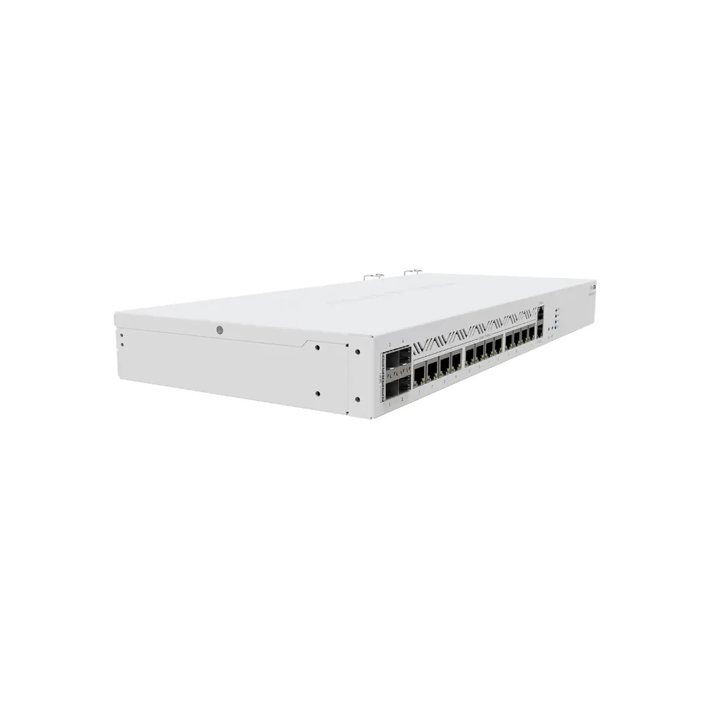 Mikrotik CCR2116-12G-4S+ Cloud Core Router 2116-12G-4S+ with Amazon Annapurna Labs Alpine v3 AL73400 CPU (16-cores, 2GHz per core) and Marvell 98DX3255 switch-chip, 16GB RAM, 4xSFP+ cage, 13xGbit LAN, M.2 PCIe slot, RouterOS L6, 1U rackmount case, Dual PSU