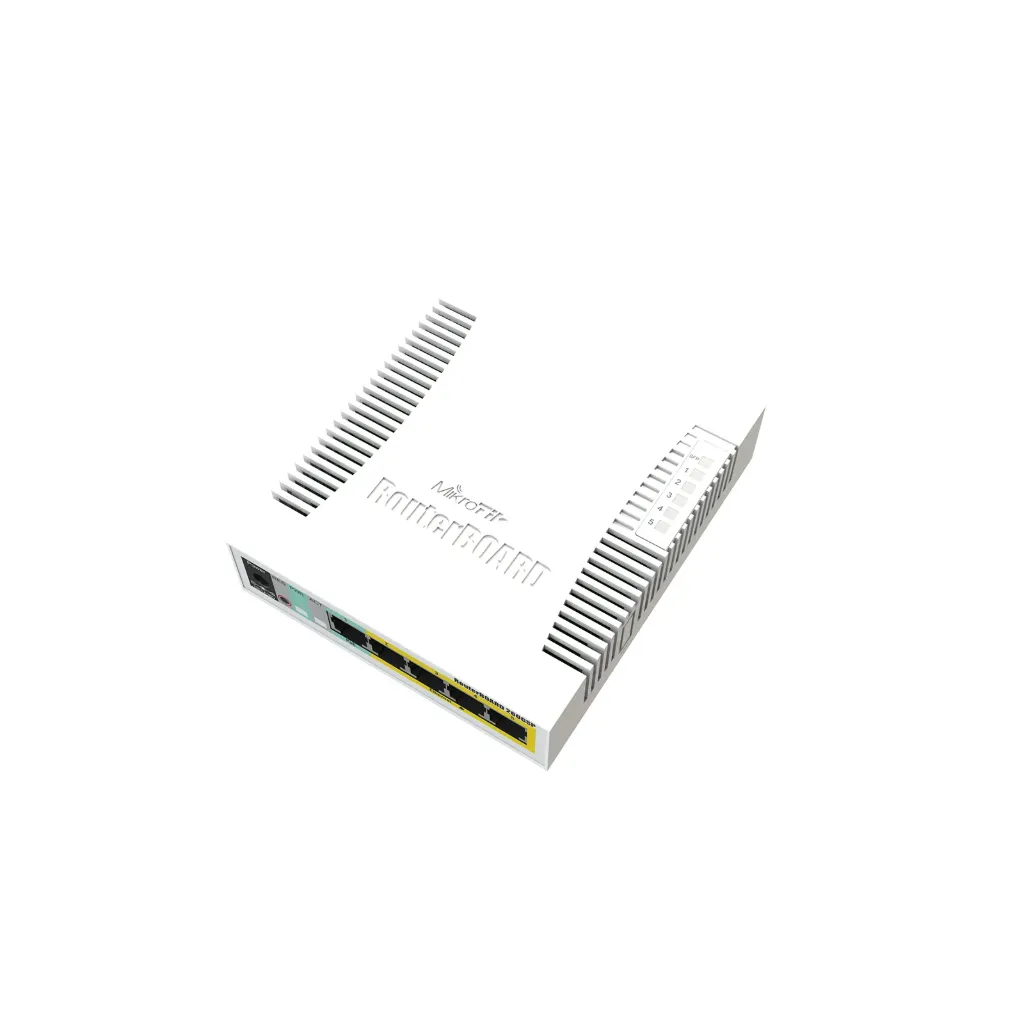 [CSS106-1G-4P-1S] Mikrotik CSS106-1G-4P-1S RB260GSP with 5 Gigabit ports and SFP cage, SwOS, plastic case, PSU, POE-OUT