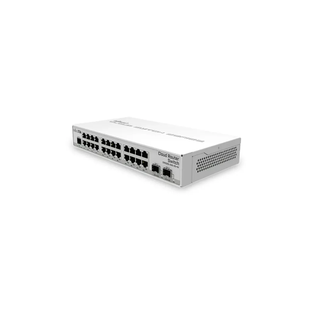[CRS326-24G-2S+IN] Mikrotik CRS326-24G-2S+IN Cloud Router Switch 326-24G-2S+IN with 800 MHz CPU, 512MB RAM, 24xGigabit LAN, 2xSFP+ cages, RouterOS L5 or SwitchOS (dual boot), desktop case, PSU