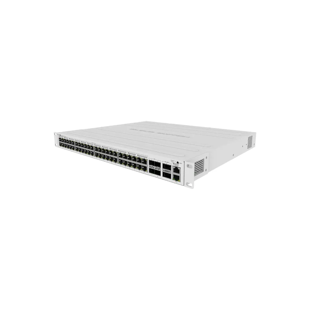 [CRS354-48P-4S+2Q+RM] Mikrotik CRS354-48P-4S+2Q+RM Cloud Router Switch 354-48P-4S+2Q+RM with 48 x Gigabit RJ45 LAN (all PoE-out), 4 x 10G SFP+ cages, 2 x 40G QSFP+ cages, RouterOS L5, 1U rackmount enclosure, 750W PSU