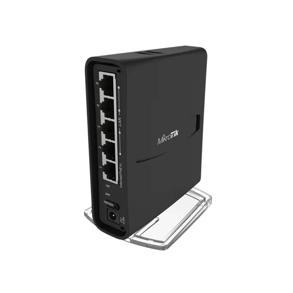 Mikrotik RBD52G-5HacD2HnD-TC hAP ac² with 716MHz CPU, 128MB RAM, 5 x Gbit LAN, built-in 2.4Ghz 802.11b/g/n Dual Chain wireless with integrated antenna, built-in 5GHz 802.11an/ac Dual Chain wireless with integrated antenna, USB, RouterOS L4, desktop/tower case, PSU