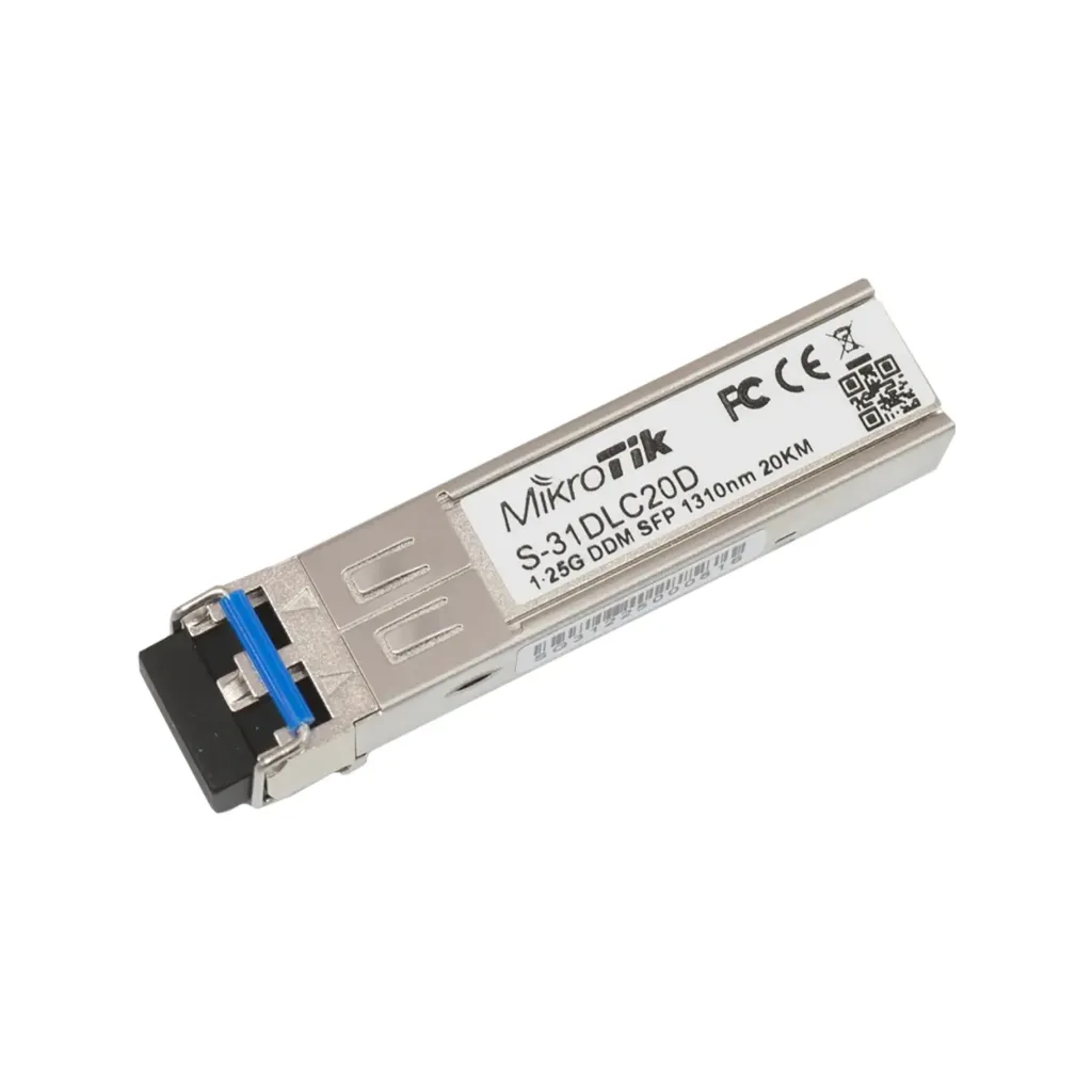 [S-31DLC20D] Mikrotik S-31DLC20D SFP module 1.25G SM 20km 1310nm Dual LC-connector