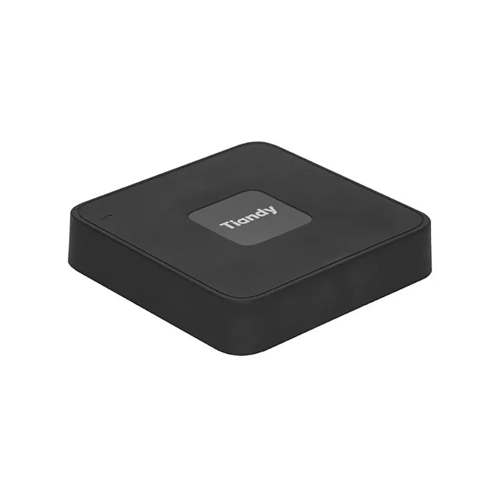 Tiandy TC-R3104 Spec:I/B/P4/C/Eu/L/S/V2.0 - AK series  - 4-ch, 60Mbps/40Mbps, recording resolution up to 6MP, decoding ability 1*6MP,1*5MP, 4*1080p, 4*720p, video output:1 HDMI output, 1VGA output;USB interface: 2xUSB 2.0, Aluminum Plastic housing 
