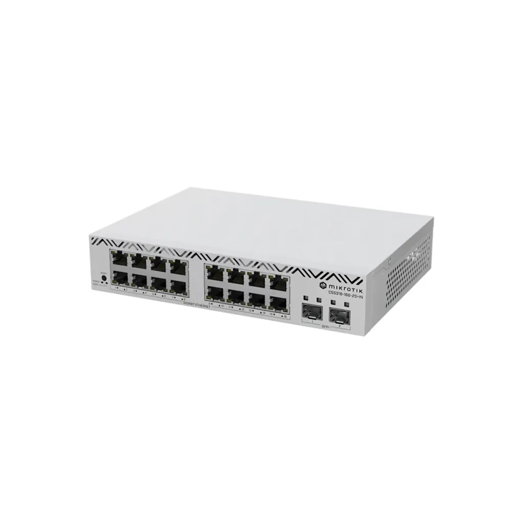 Mikrotik CSS318-16G-2S+IN Cloud Smart Switch 318-16G-2S+IN with SwitchOS, desktop case (EU)