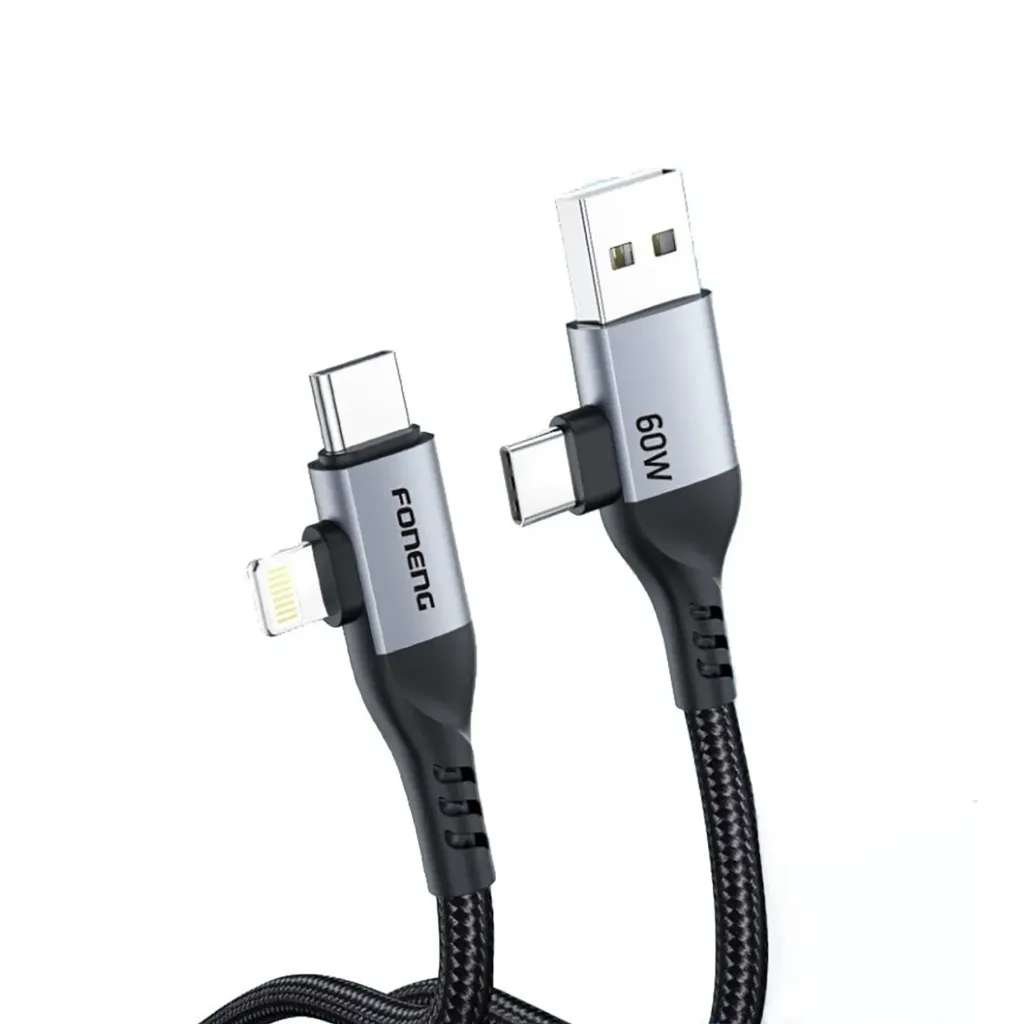 X92 1M 4-in-1 Metal Head Braided Cable (60W)