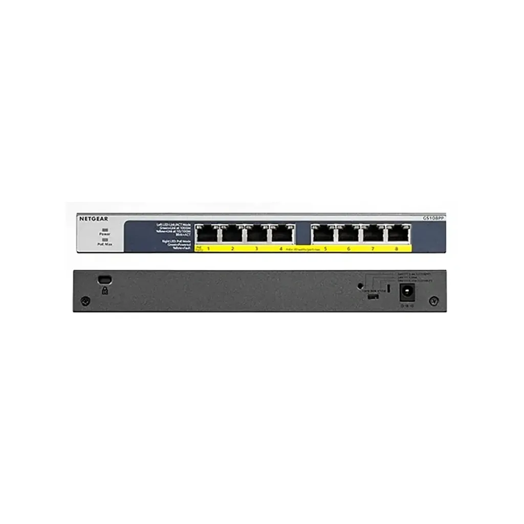 Netgear GS108PP-100EUS   8PT GE PoE+ Unmg. Switch (123W)