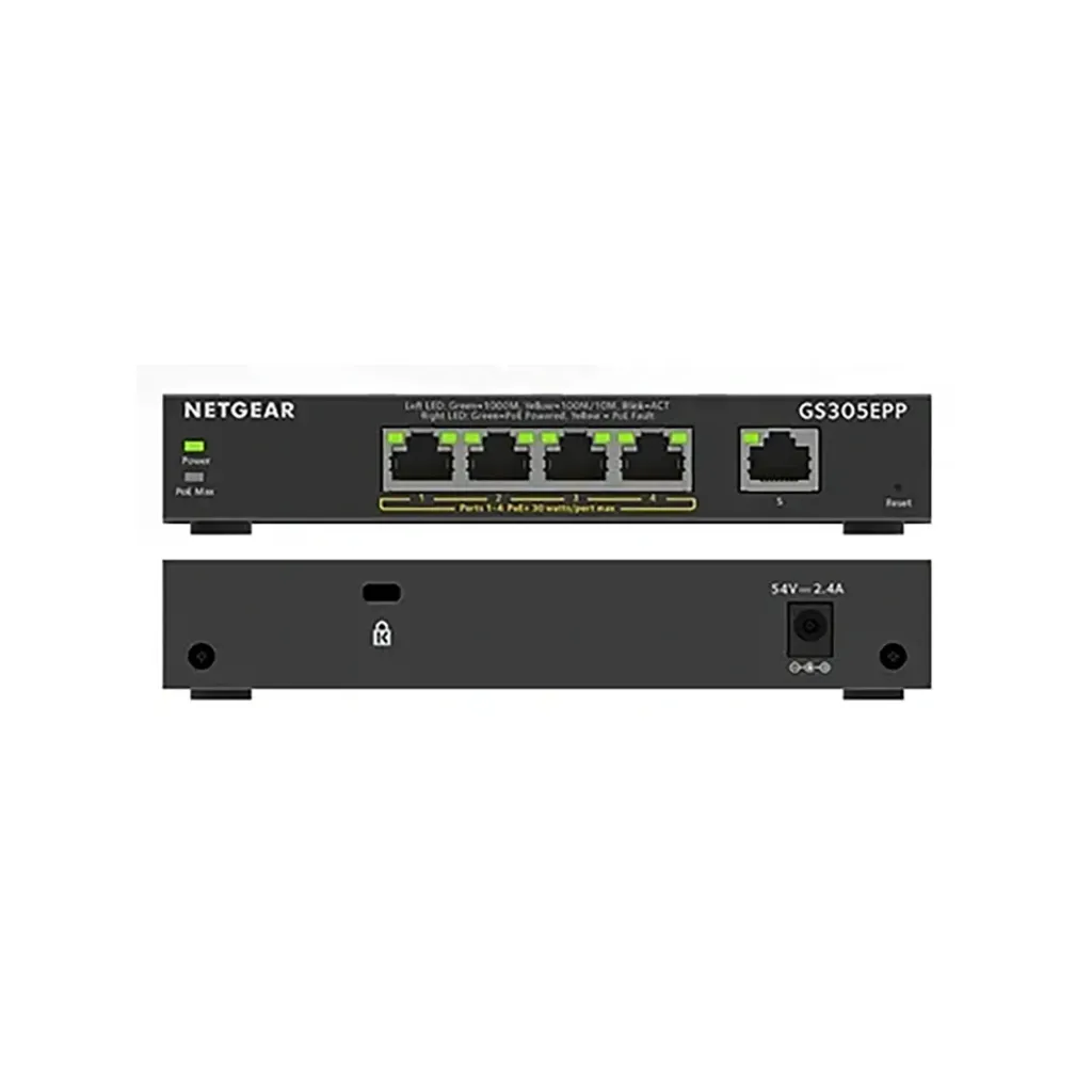 Netgear GS305EPP-100EUS   5PT GE PoE+ (120W) Easy Smart Managed Plus Switch