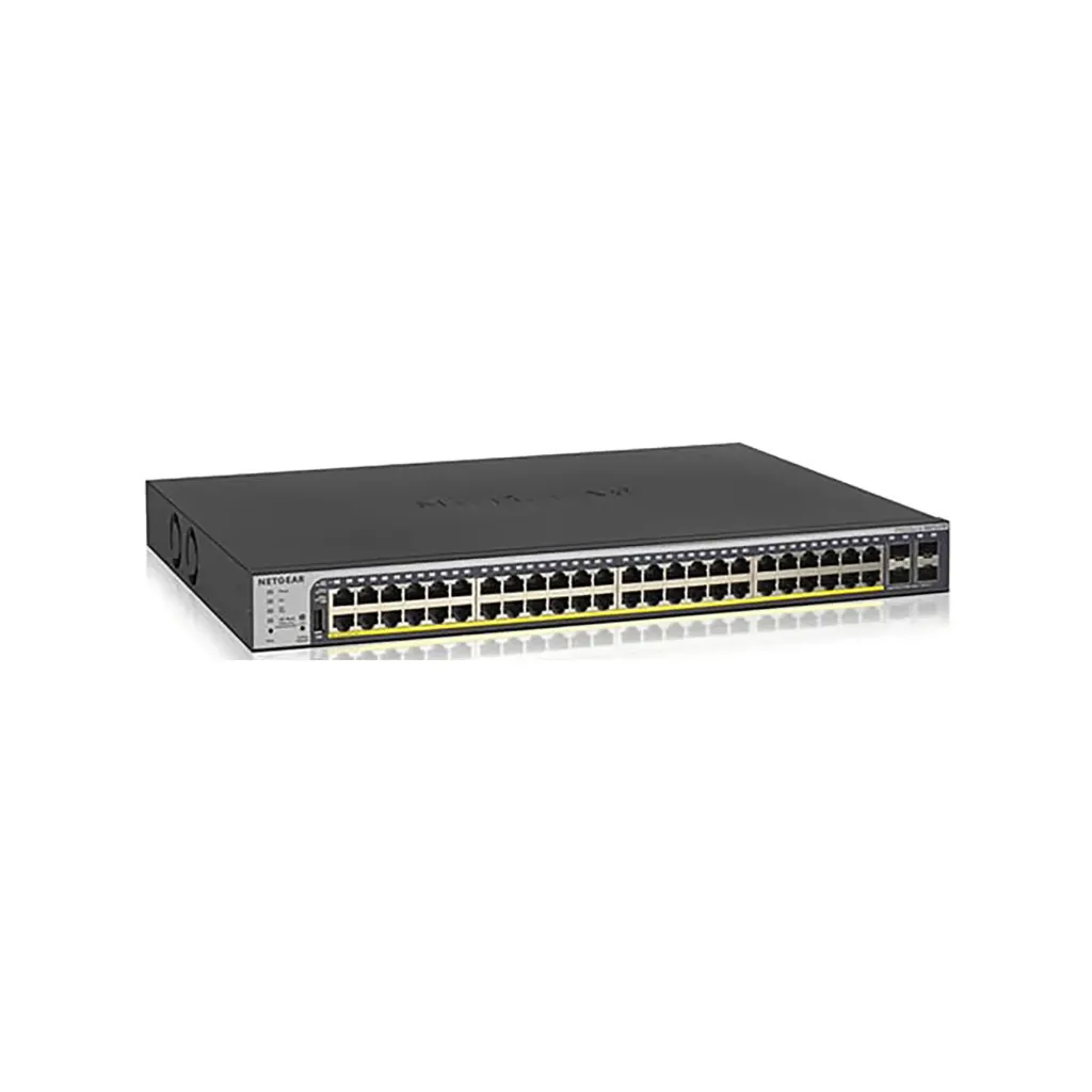 Netgear GS752TP-300EUS   48PT GE PoE+ (8PT POE+, 40PT POE) (380W),  and 4xSFP Ports, Smart Switch w/optional Remote/Cloud Management