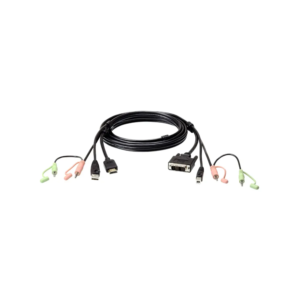 [2L-7D02DH] ATEN 2L-7D02DH / 1.8M USB HDMI to DVI-D KVM Cable with Audio