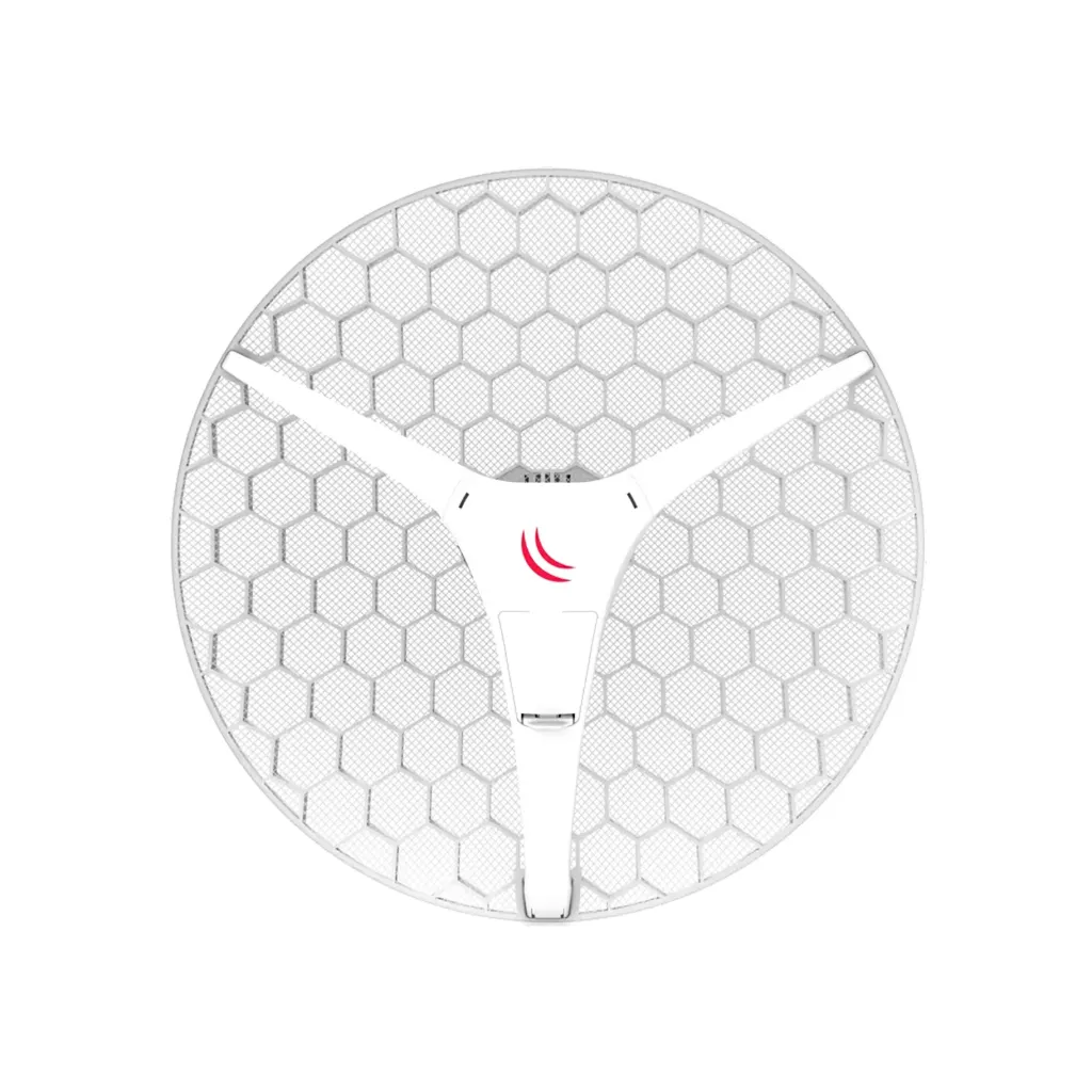 Mikrotik RBLHG-5HPnD-XL4pack LHG XL HP5 4pack (LHG XL HP5 with 27dBi 5GHz antenna, Dual Chain High Power 802.11an wireless, 600MHz CPU, 64MB RAM, 1x LAN, POE, PSU, RouterOS L3) – all four antennas in single box